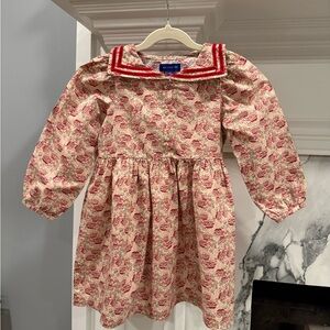 Maison Me Lindsey Dress in Cream and Pink Floral - Size 4yrs